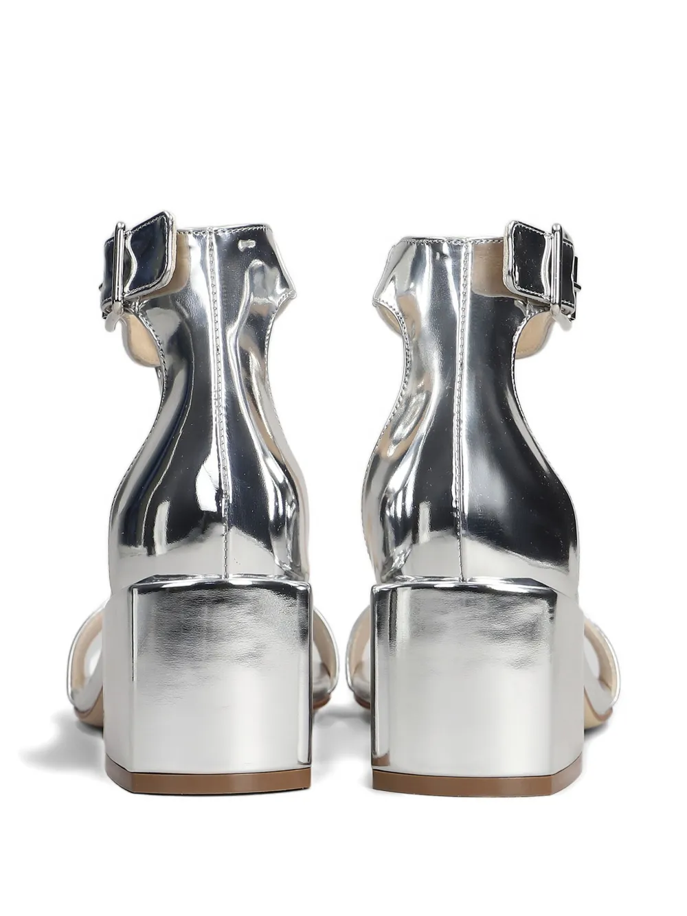 Anna F. 60mm leather sandals Silver