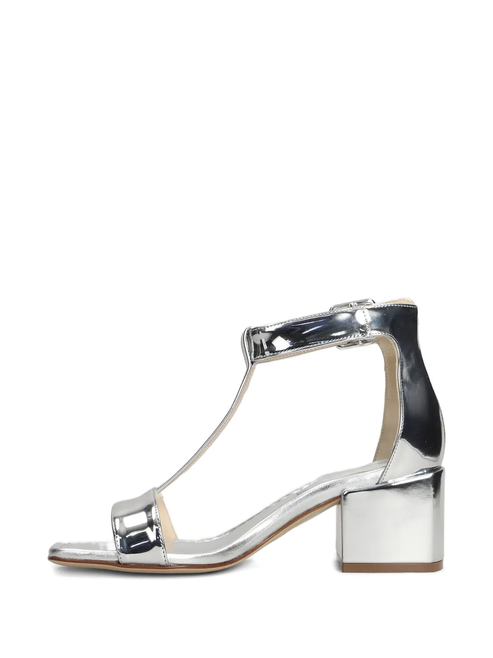 Anna F. 60mm leather sandals Silver