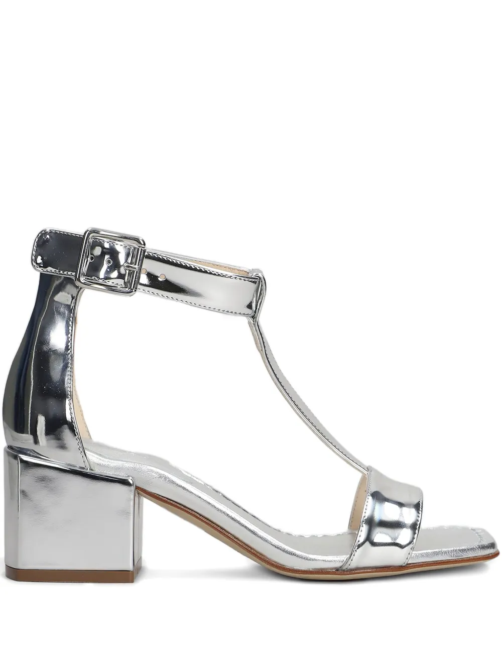 Anna F. 60mm leather sandals Silver