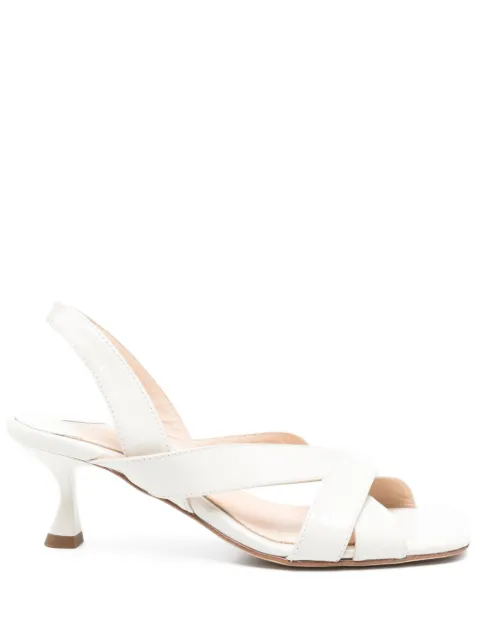 Anna F. 60mm Camelia slingback cross-strap sandals
