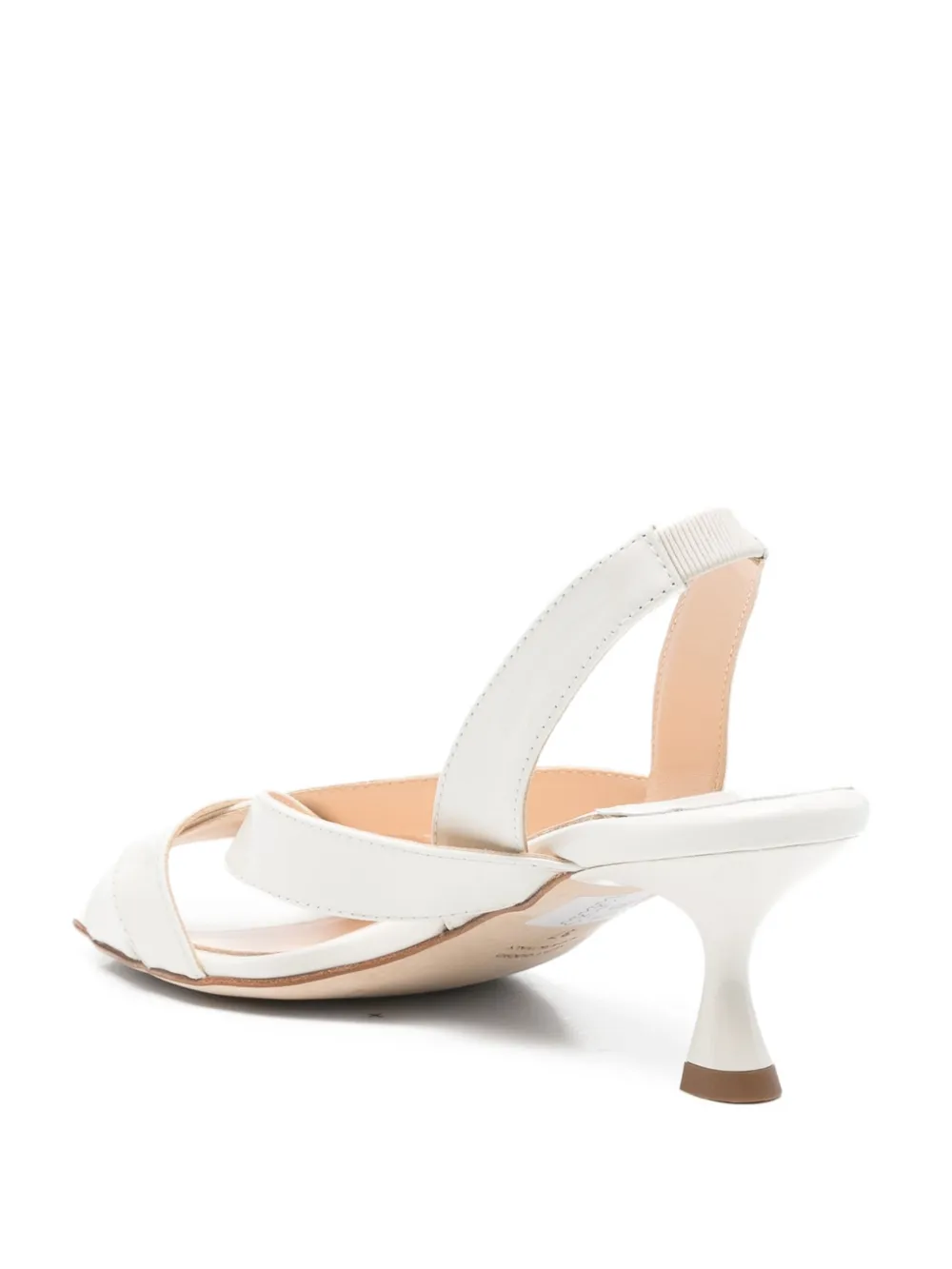 Anna F. 60mm Camelia slingback cross-strap sandals Wit