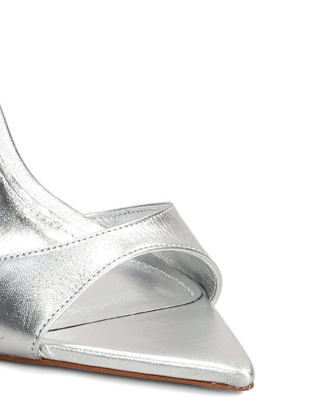 Schutz 100mm leather sandals Silver