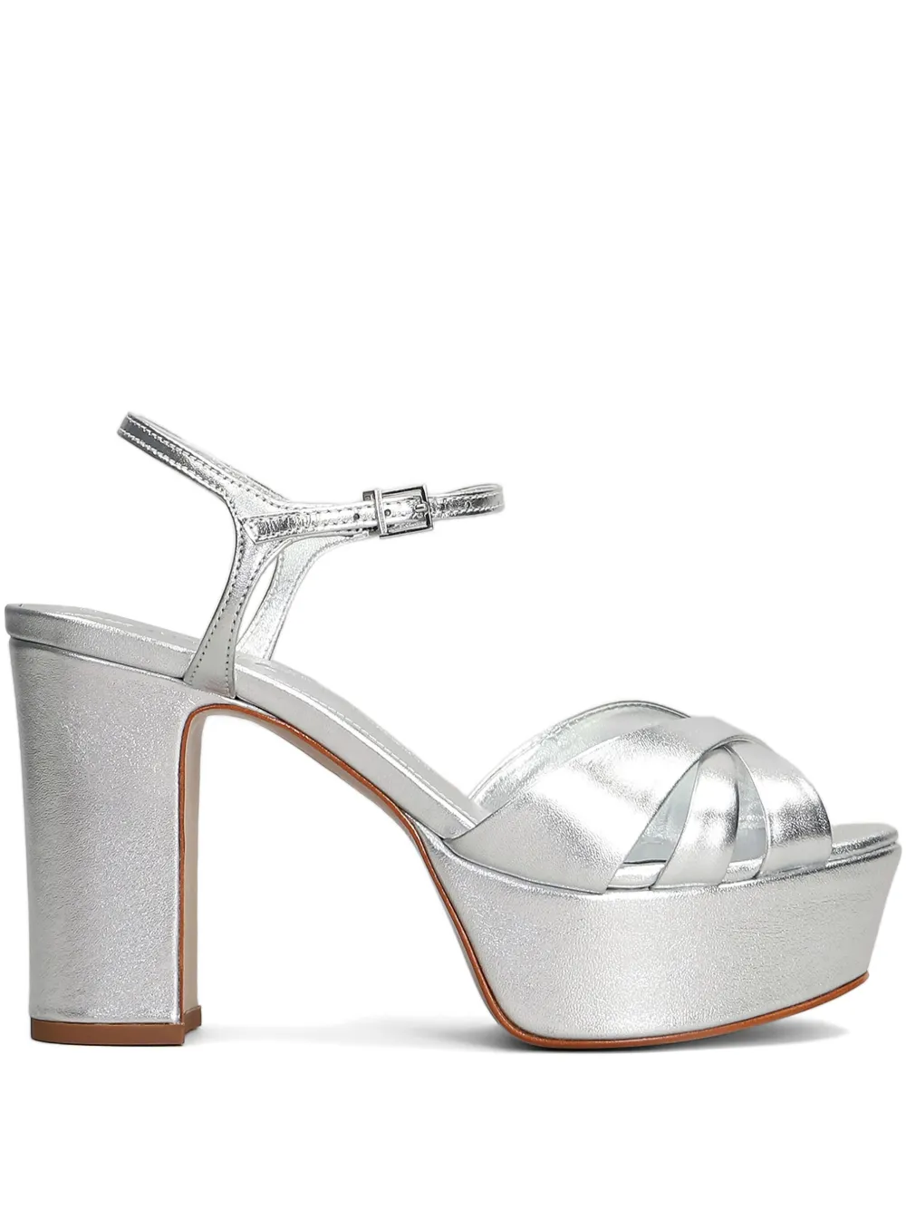 Schutz 105mm leather pumps Silver