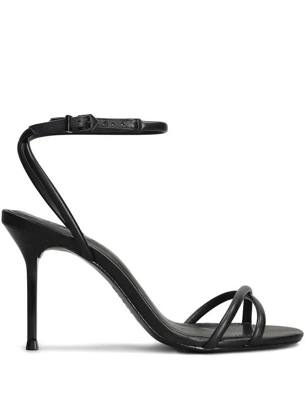 Schutz 100mm leather sandals Black