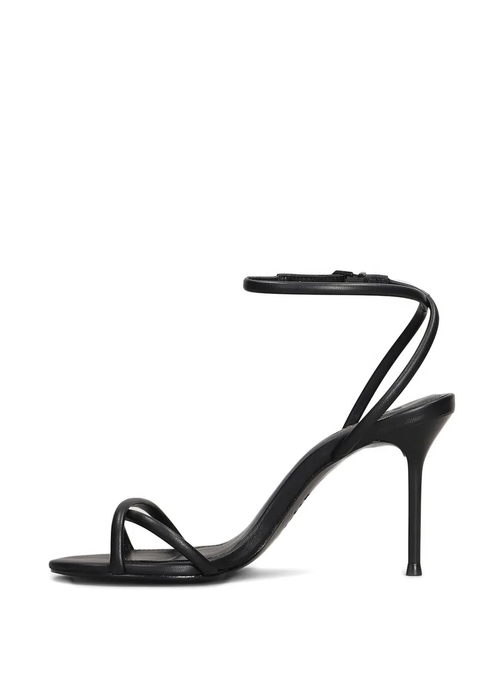 Schutz 100mm leather sandals Black