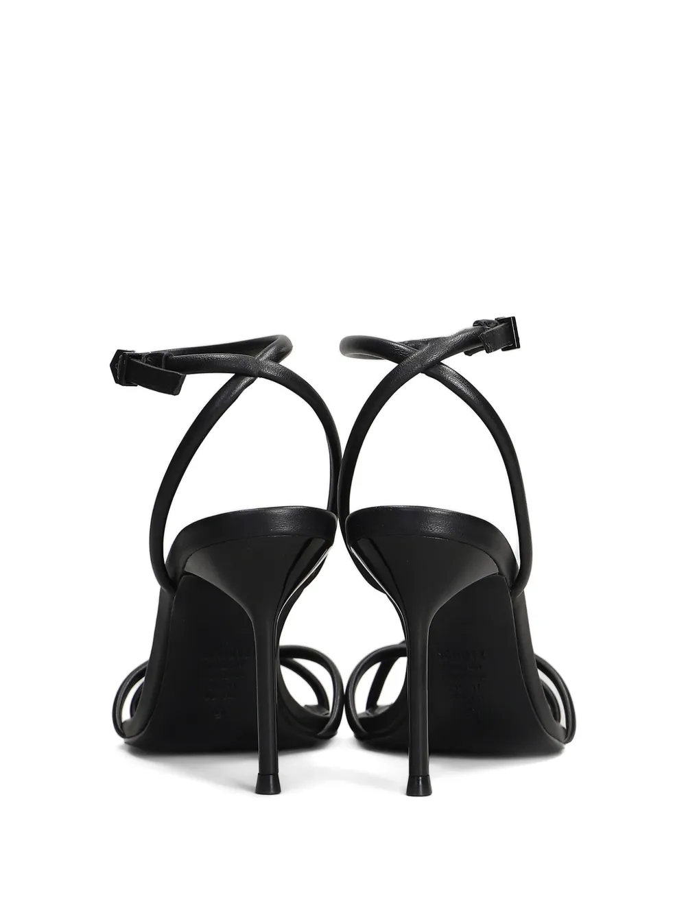 Schutz 100mm leather sandals Black