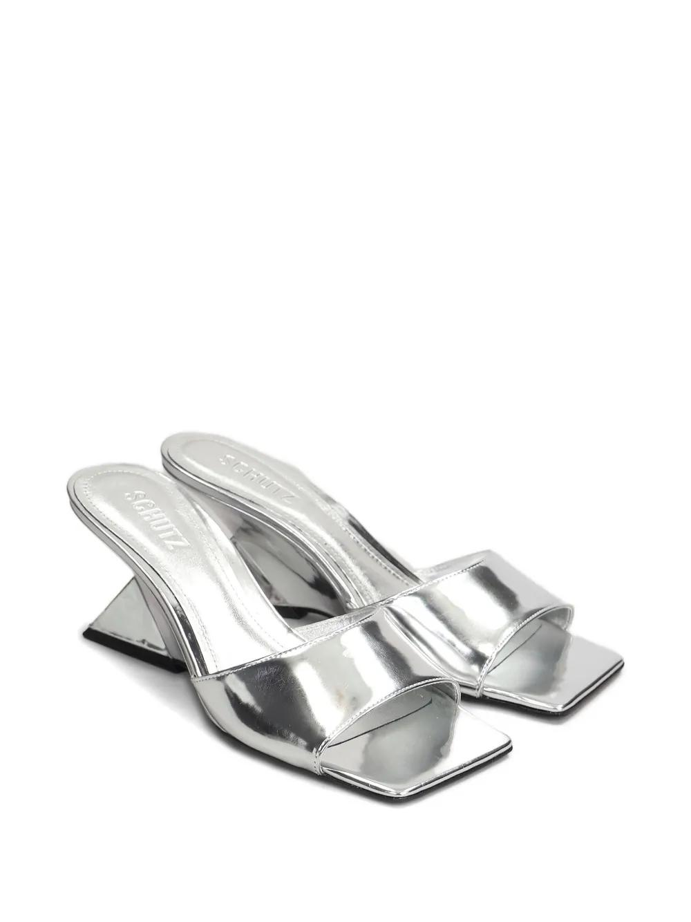 Schutz 75mm Abbie sandals Silver