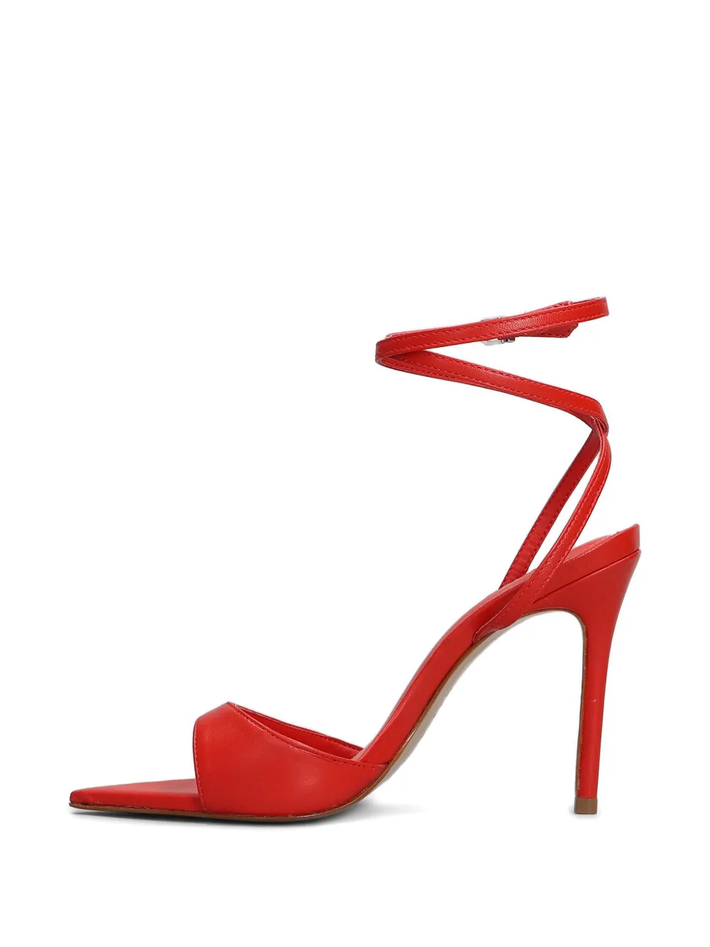 Schutz 105mm leather sandals Red