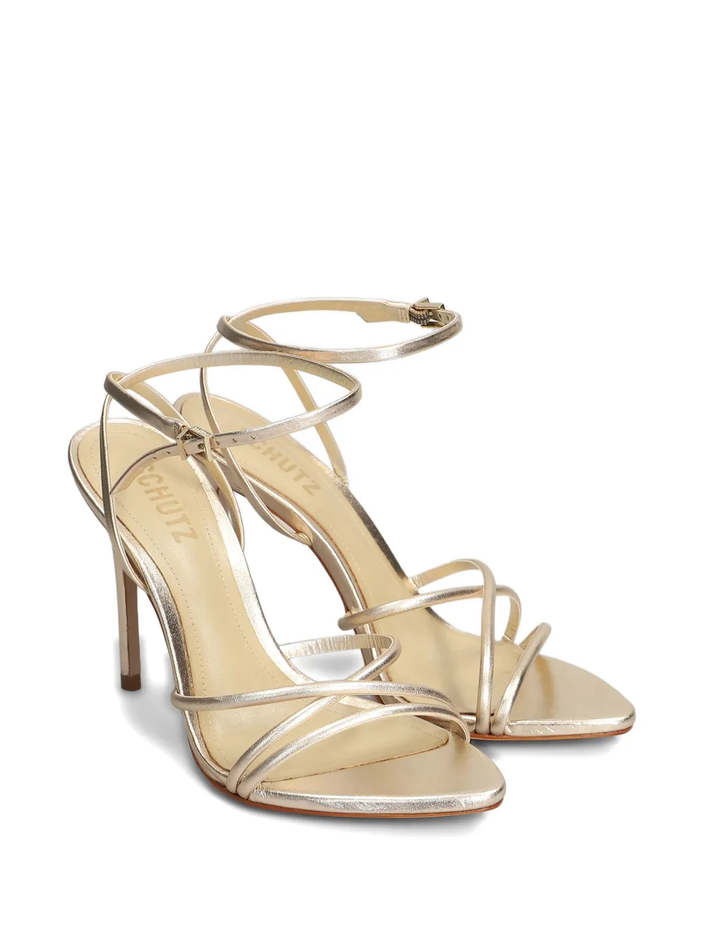 SCHUTZ 105MM LEATHER SANDALS 