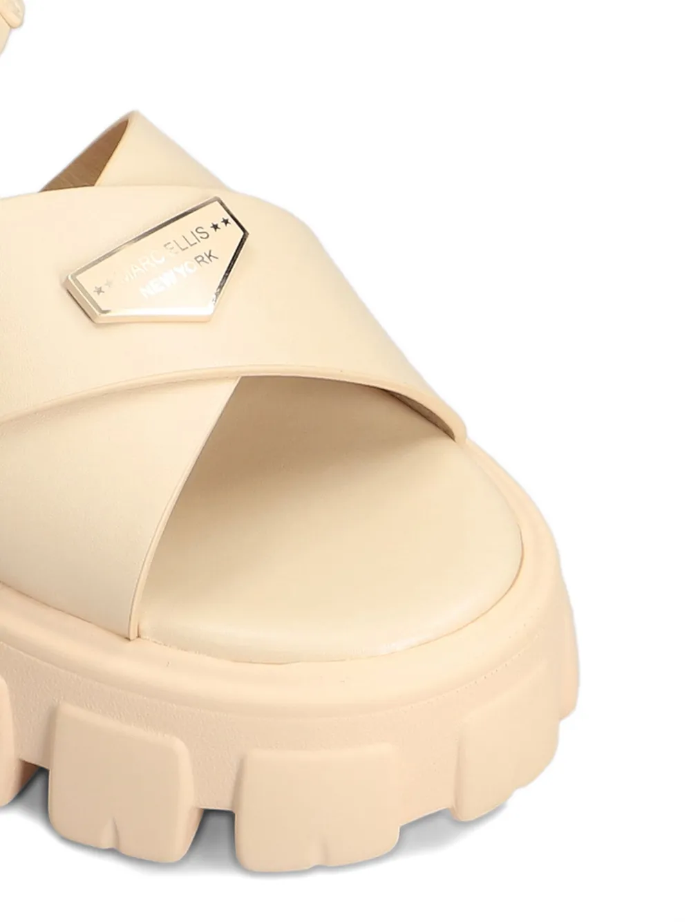 Marc Ellis logo-patch sandals Neutrals