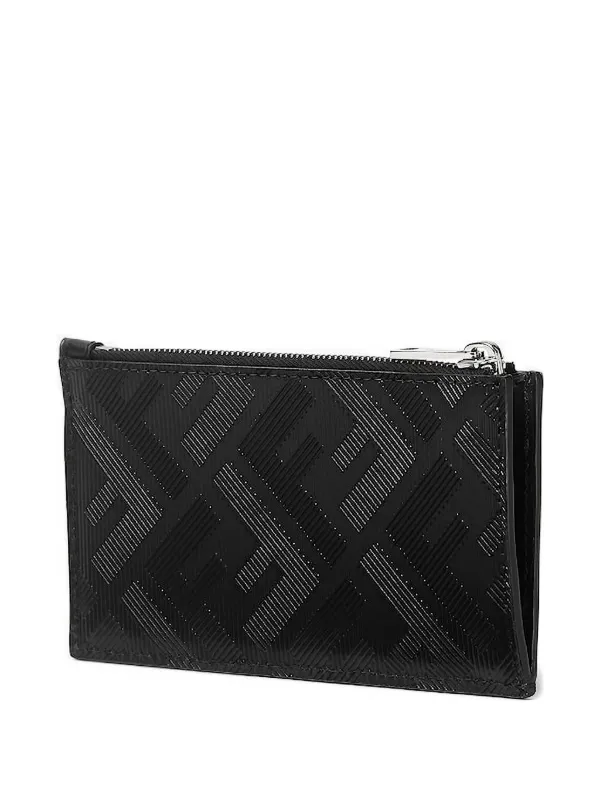 FENDI FF-pattern Zip Cardholder | Black | FARFETCH