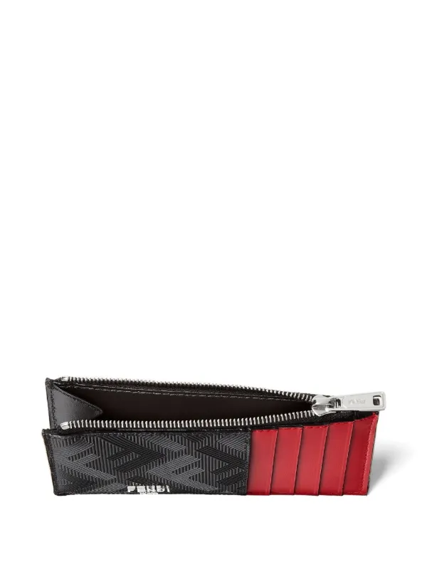 FENDI FF-pattern Zip Cardholder | Black | FARFETCH