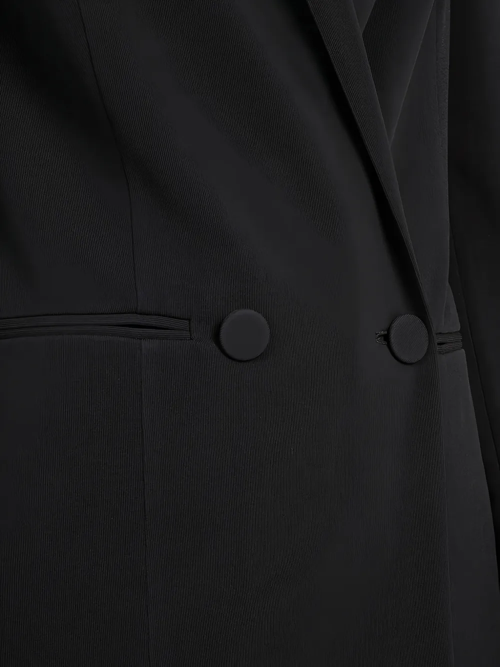 Ferragamo Blazer met leren vlakken en dubbele rij knopen Zwart