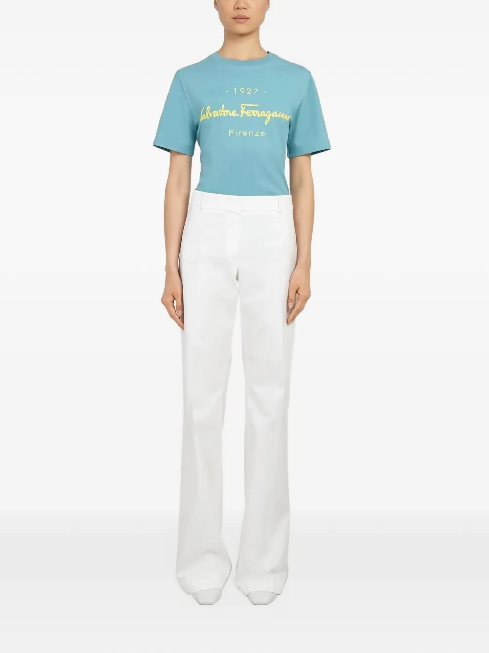 Ferragamo Geplooide pantalon Wit