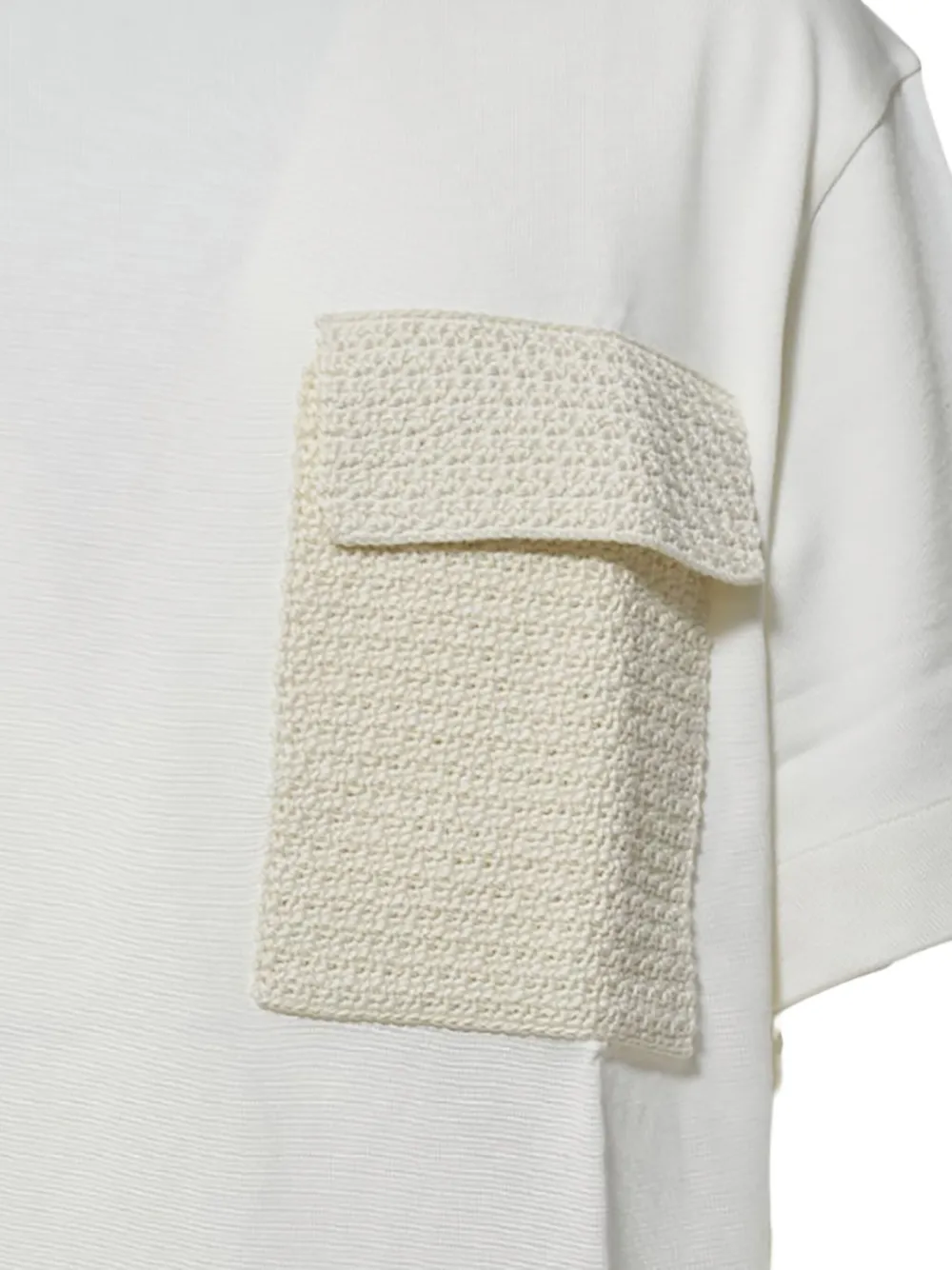 Jil Sander T-shirt met klepzak Beige