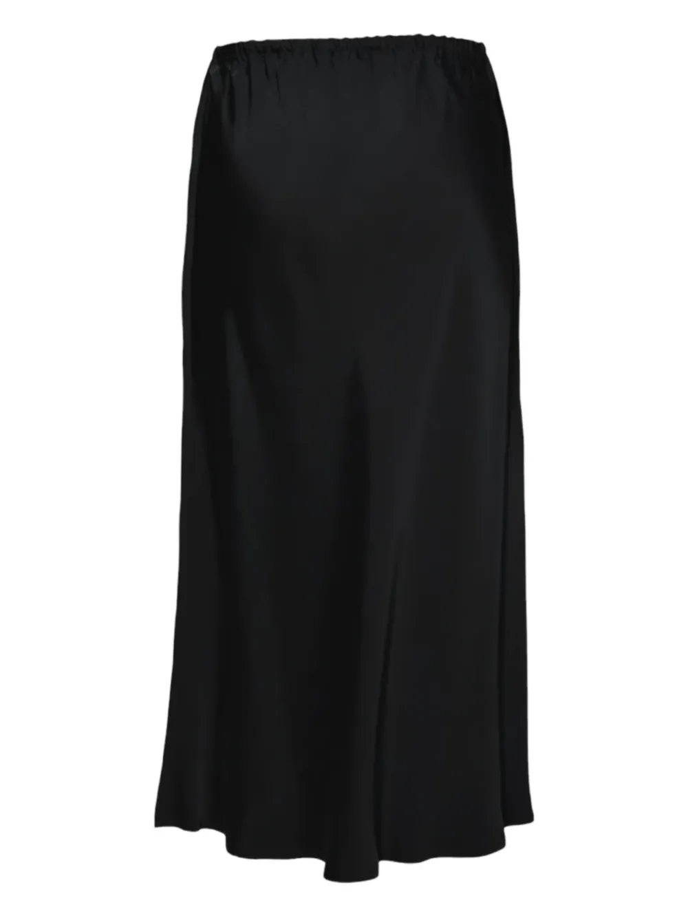 Jil Sander satin midi skirt - Zwart