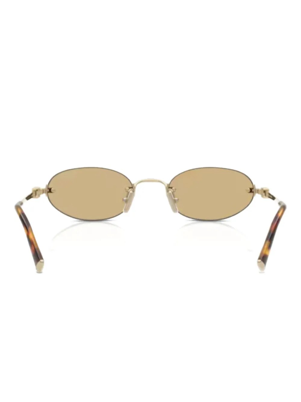 Miu Eyewear Zonnebril met logo Goud