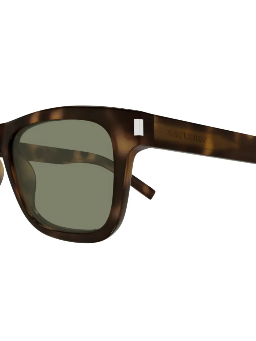 Saint Laurent Eyewear Zonnebril met gegraveerd logo Bruin