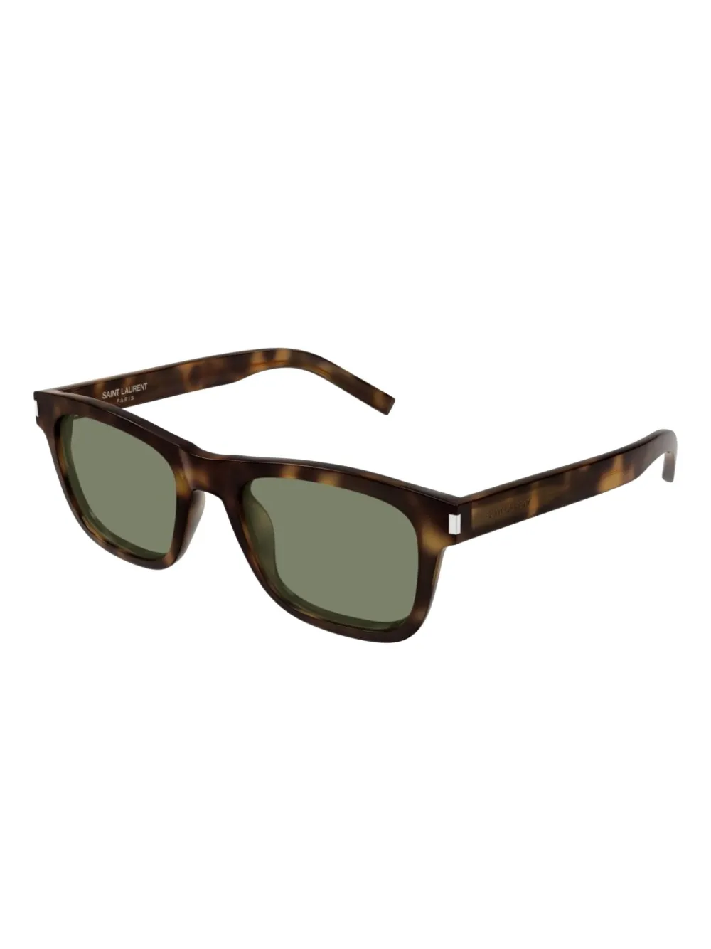 Saint Laurent Eyewear Zonnebril met gegraveerd logo Bruin