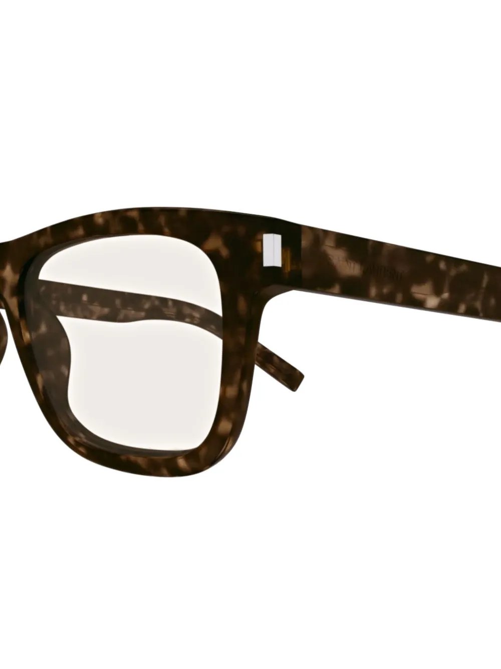Saint Laurent Eyewear Zonnebril met gegraveerd logo Bruin