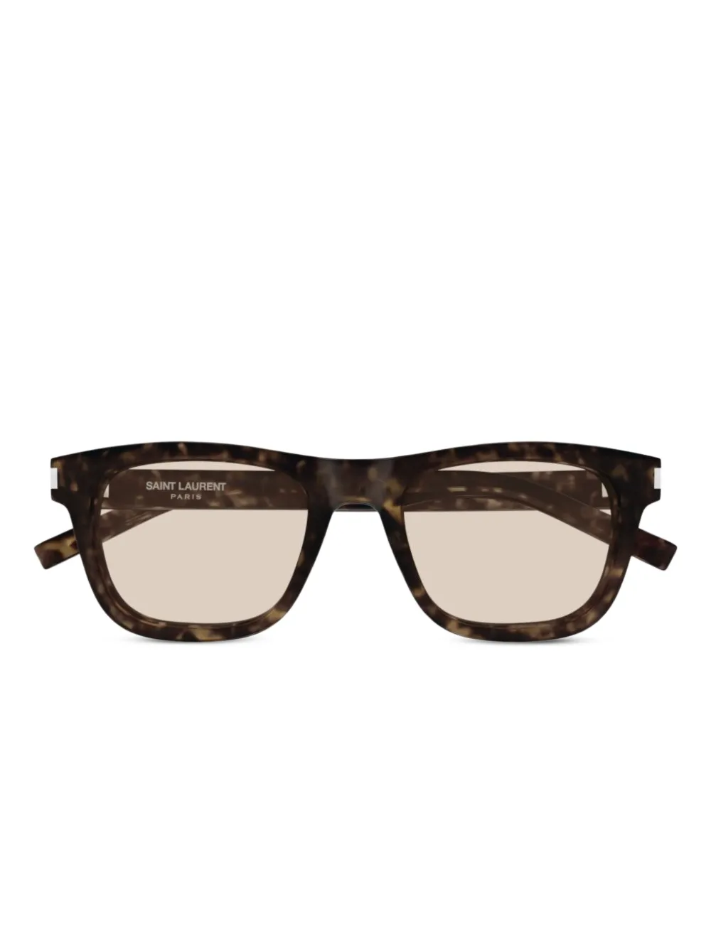 Saint Laurent Eyewear Zonnebril met gegraveerd logo Bruin