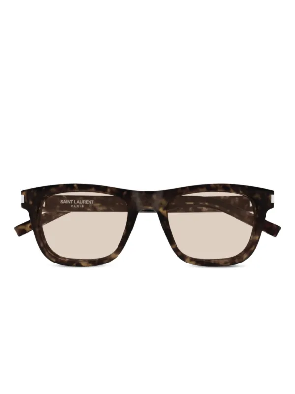 Saint Laurent Eyewear ロゴエングレーブ サングラス | ブラウン