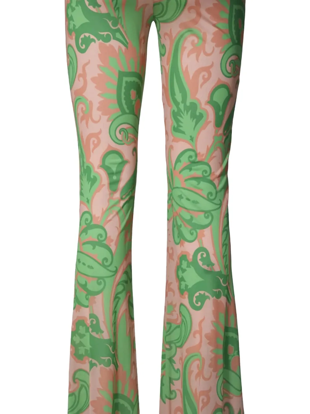 ETRO Flared broek met paisley-print Groen