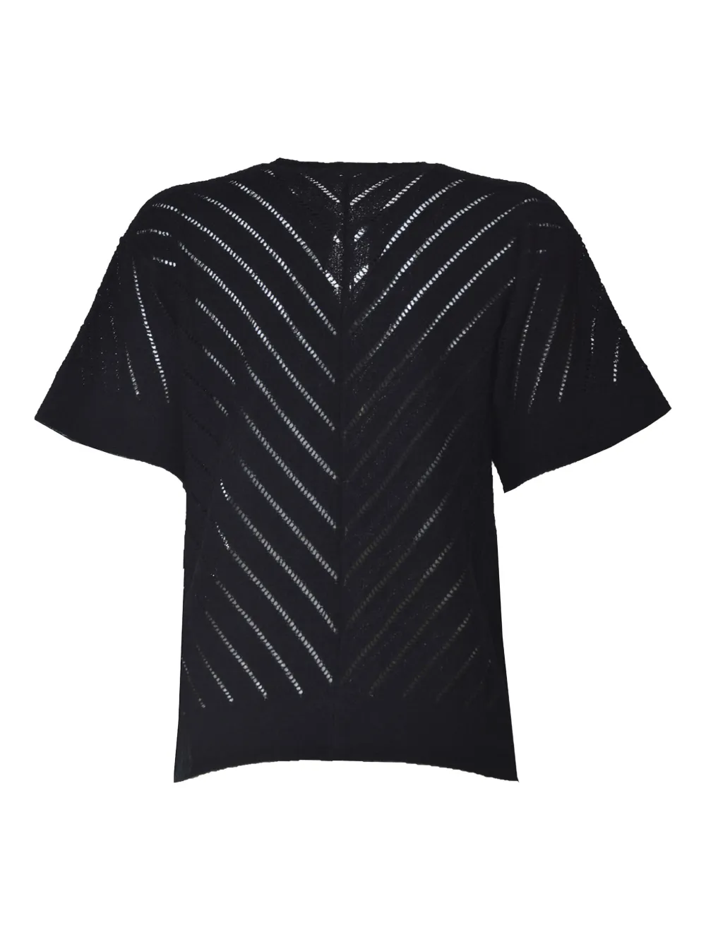 Jil Sander striped short-sleeved top - Zwart