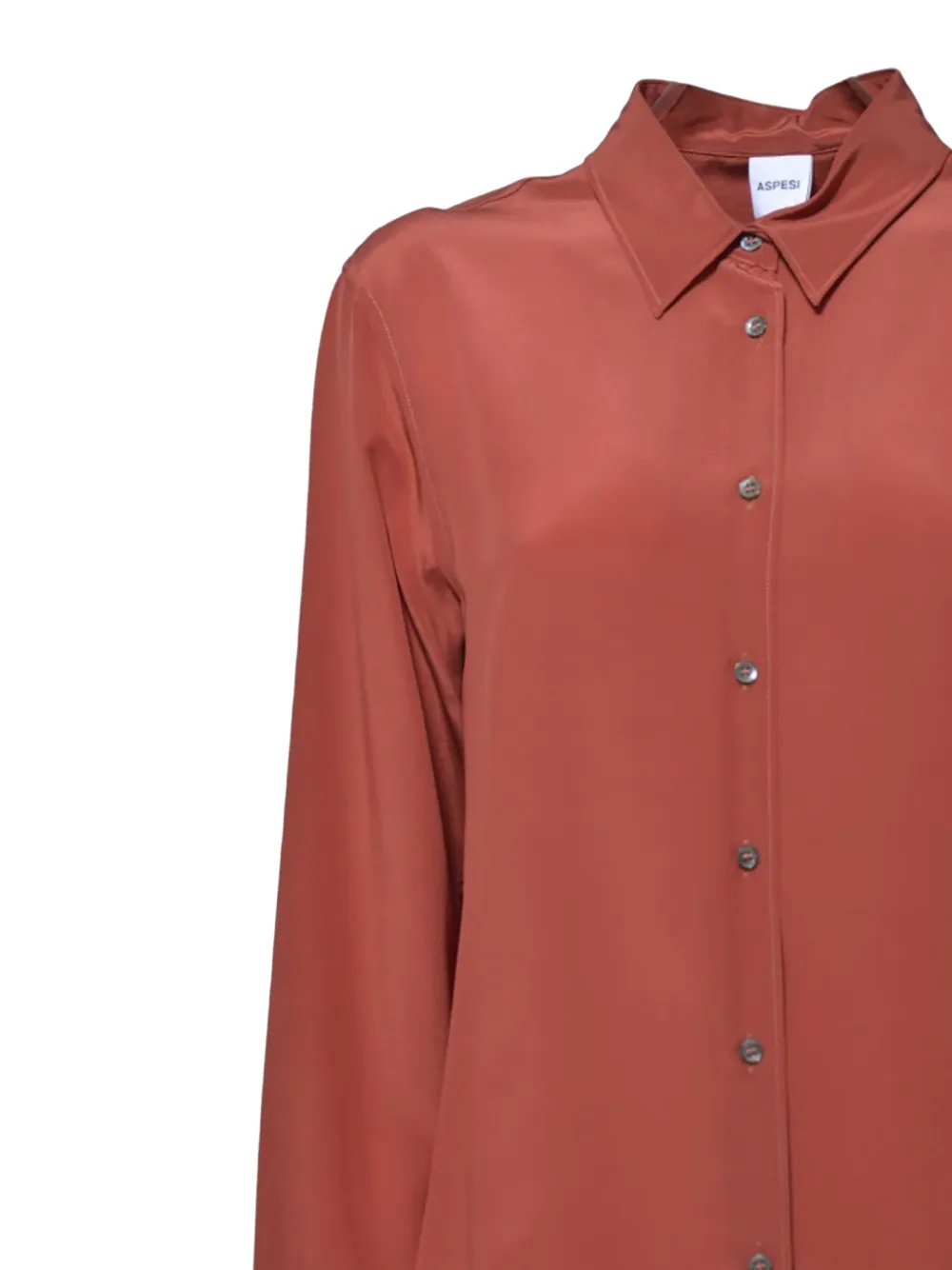 ASPESI Button-up blouse Bruin
