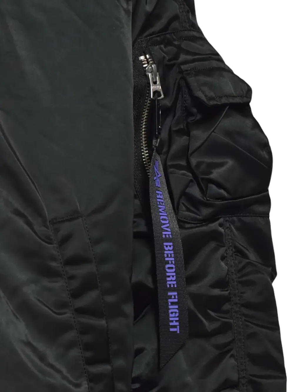 Alpha Industries N-2B UV gewatteerde jack met capuchon Zwart