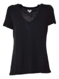 L'Agence linen T-shirt - Black