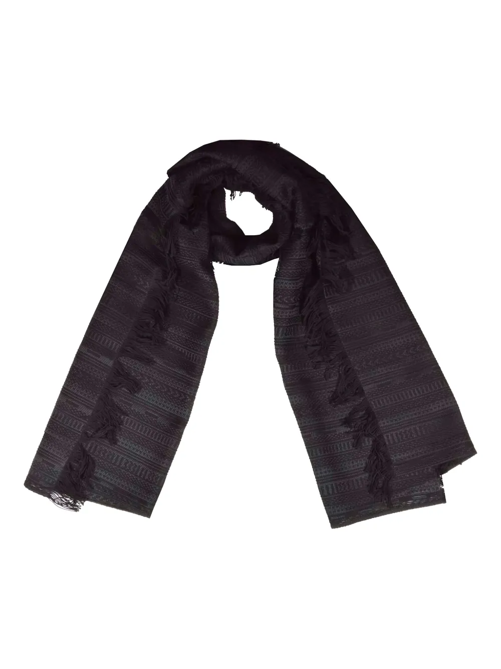 Max Mara Sjaal met franje Zwart