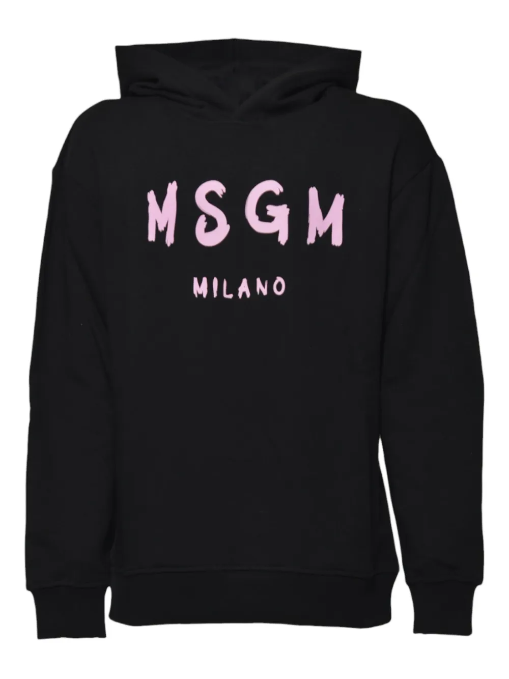 MSGM Kids Hoodie met logoprint Zwart