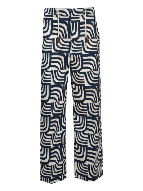 'S Max Mara geometric-print trousers