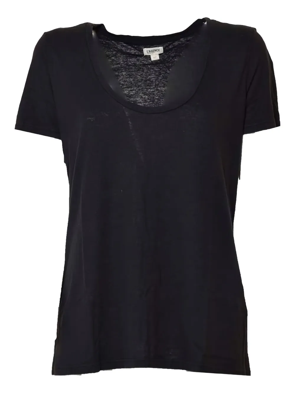 L'Agence playera con cuello redondo | negro | Image 1