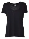 L'Agence scoop-neck T-shirt - Black