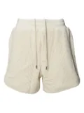 Wales Bonner perforated track shorts - White