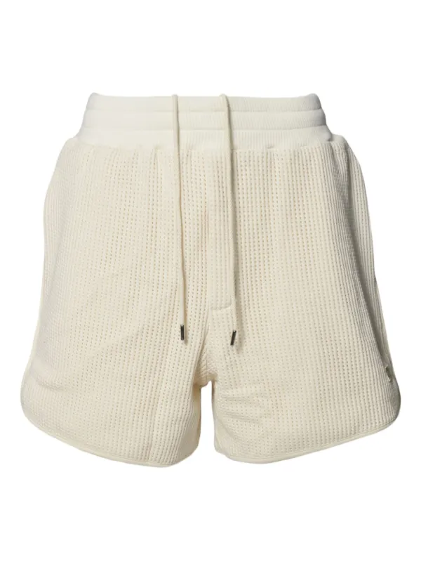 Wales Bonner Perforated Track Shorts in Neutrals