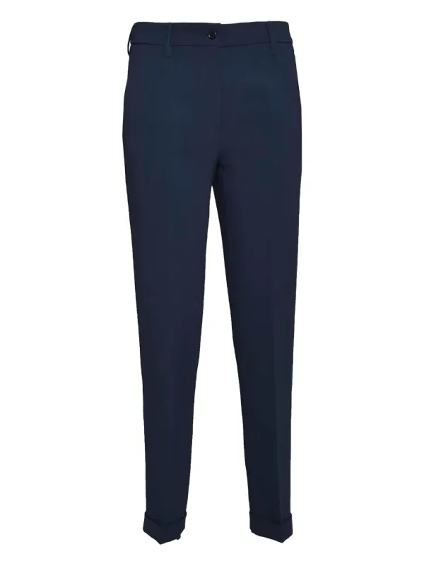 ASPESI Tailored Navy Trousers in Blue