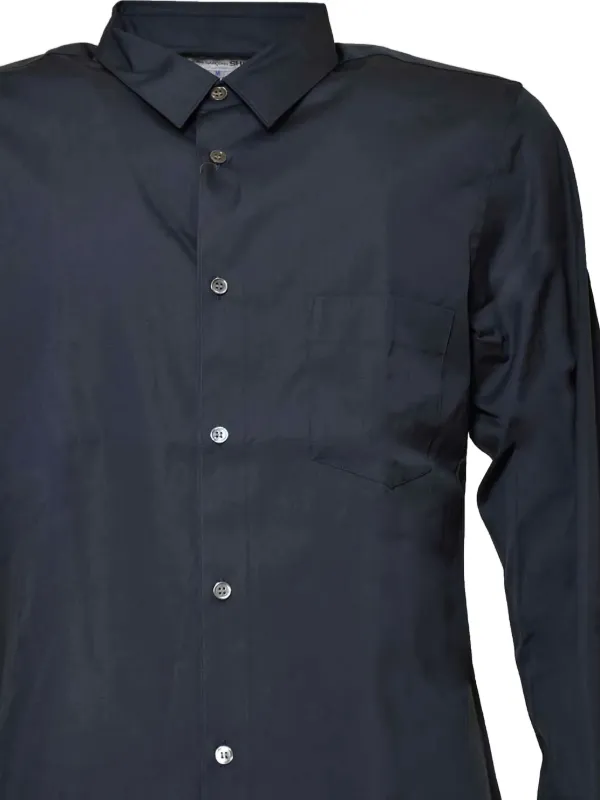 Comme Des Garçons Wool Shirt | Blue | FARFETCH SG