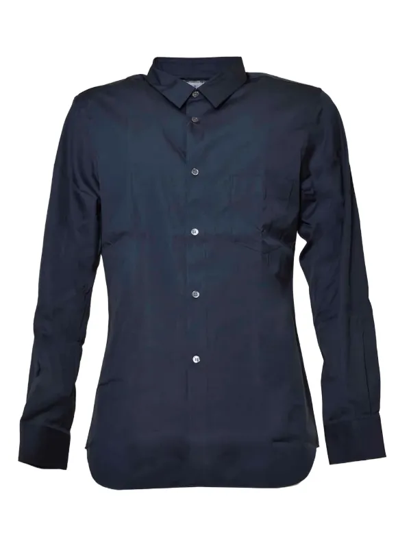 Comme Des Garçons Wool Shirt | Blue | FARFETCH SG