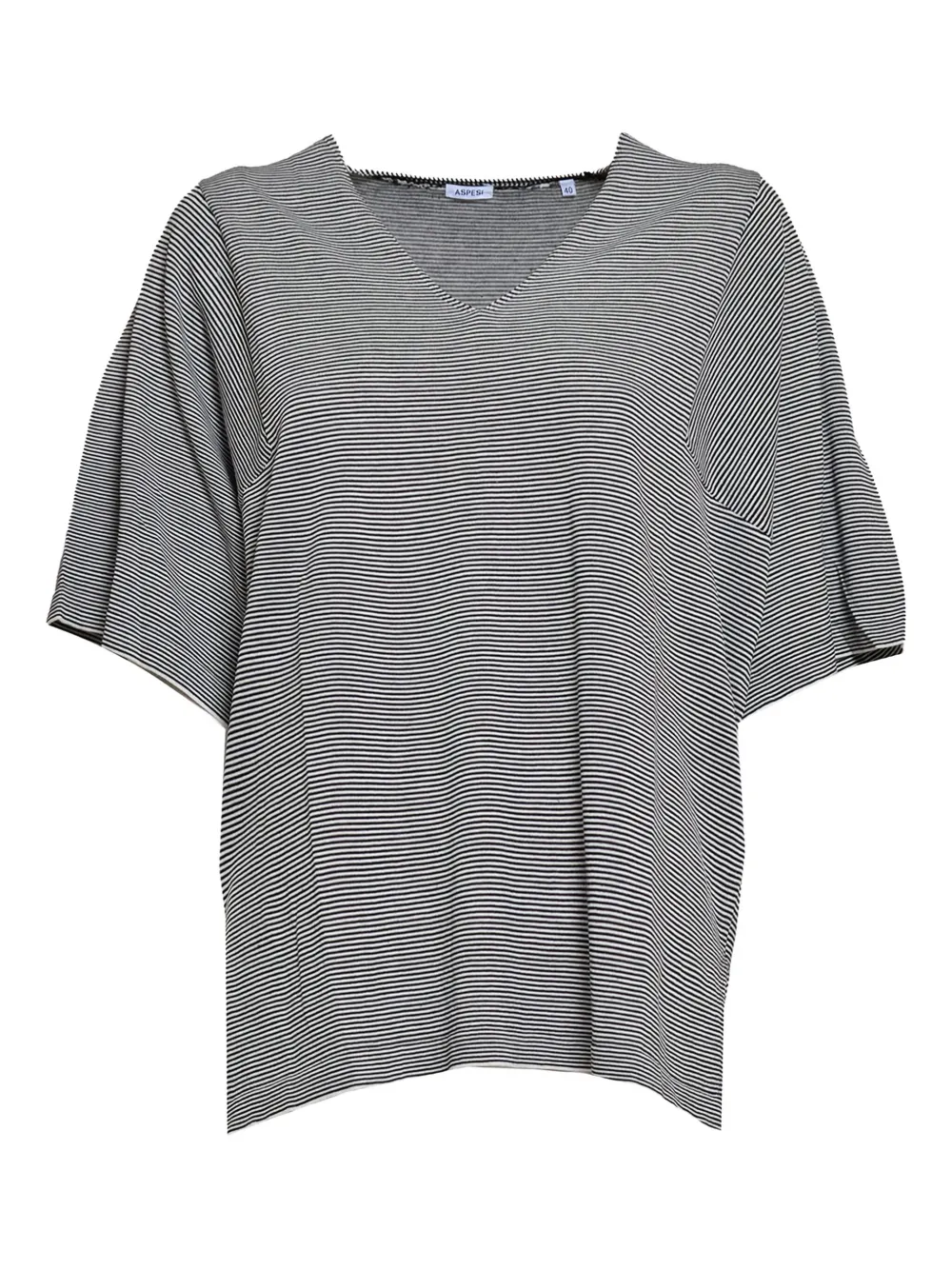 ASPESI V-neck T-shirt | Black | Image 1
