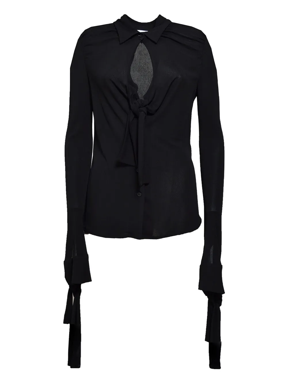 MSGM camisa con lazo | negro | Image 1