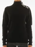 Rabanne button-detail turtleneck sweater - Black