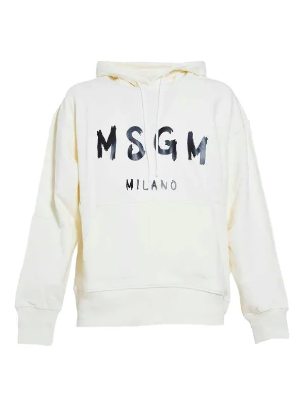 MSGM ロゴ パーカー | ホワイト | FARFETCH JP