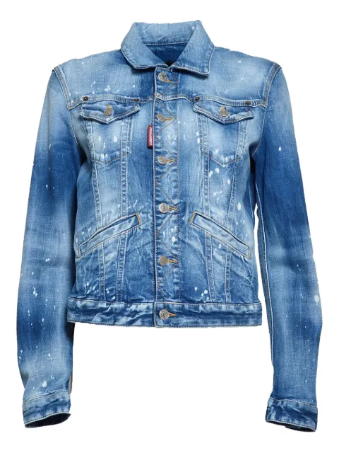 DSQUARED2 paint-splatter jacket
