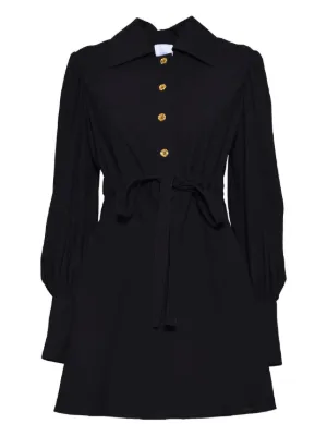 ワンピース PATOU Black Poplin Shirt Dress 送料&関税込】Patou Black Poplin Shirt Dress (PATOU