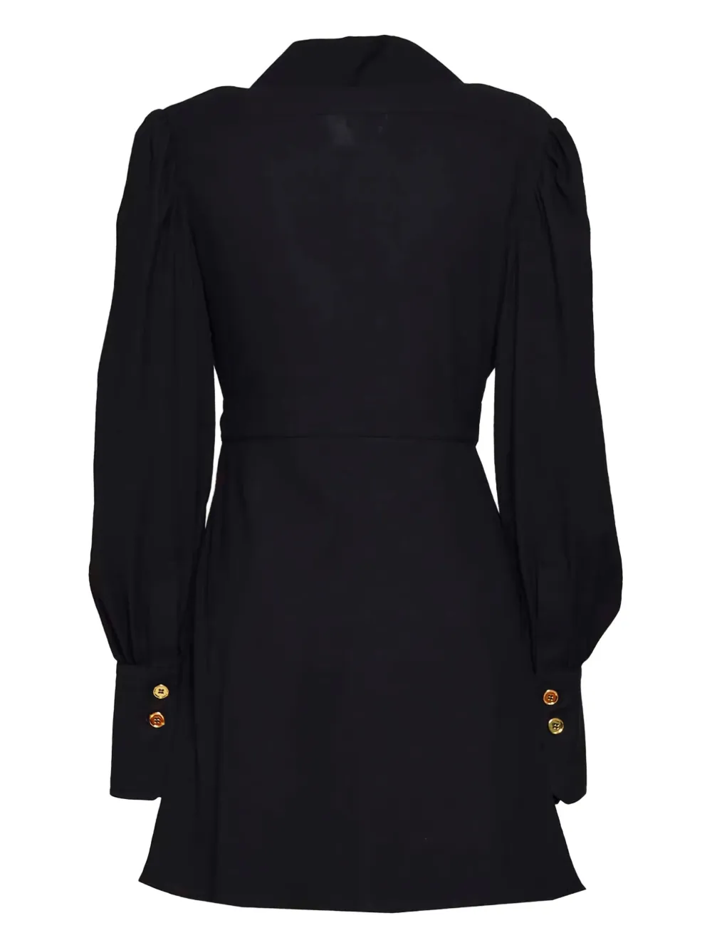Patou belted mini dress - Zwart