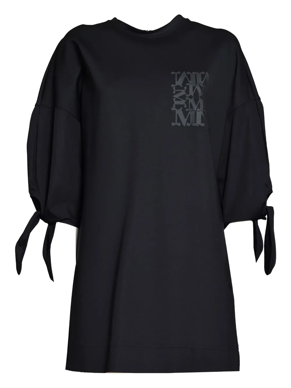 Max Mara puff-sleeve mini dress Zwart