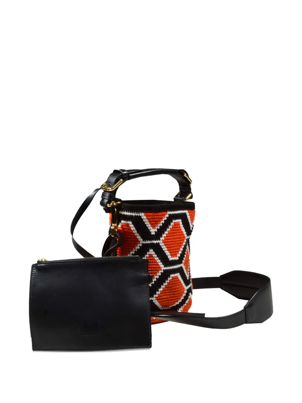 Colville small Hexagon Cylinder tote bag - Rood